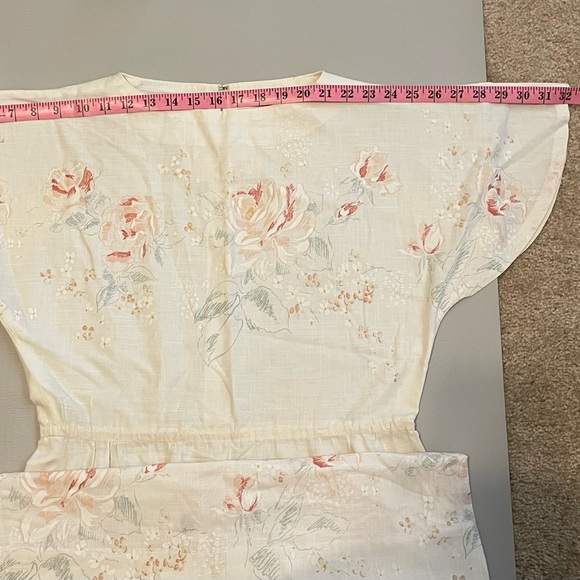 Vintage Handmade Floral Cream Dress - Picture 11 of 13